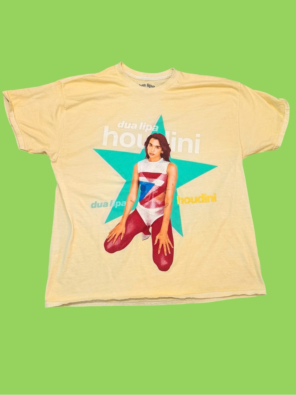 Dua Lipa Houdini Shirt Official Yellow Medium Large